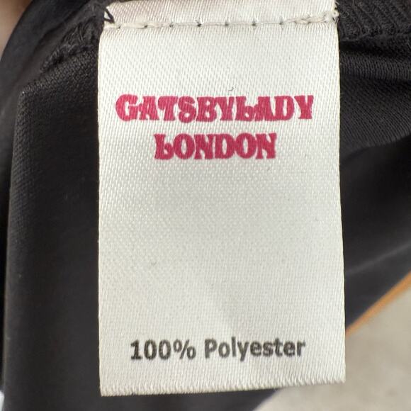 Gatsbylady London Black Beaded Sequin 1920s Flapper Dress Art Deco Formal Size 6 - Picture 15 of 16